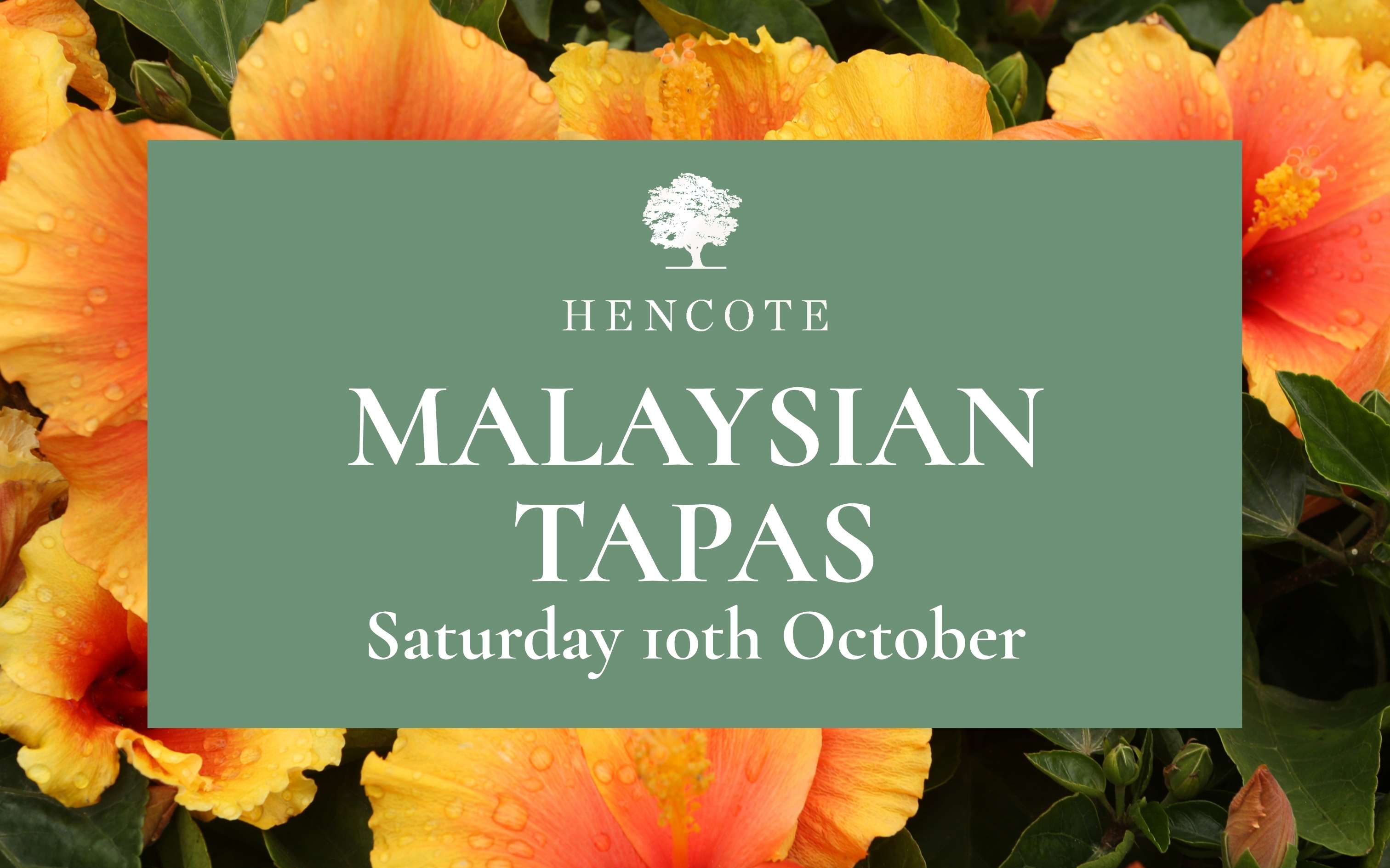 Malaysian Tapas at Hencote - Saturday 10th October