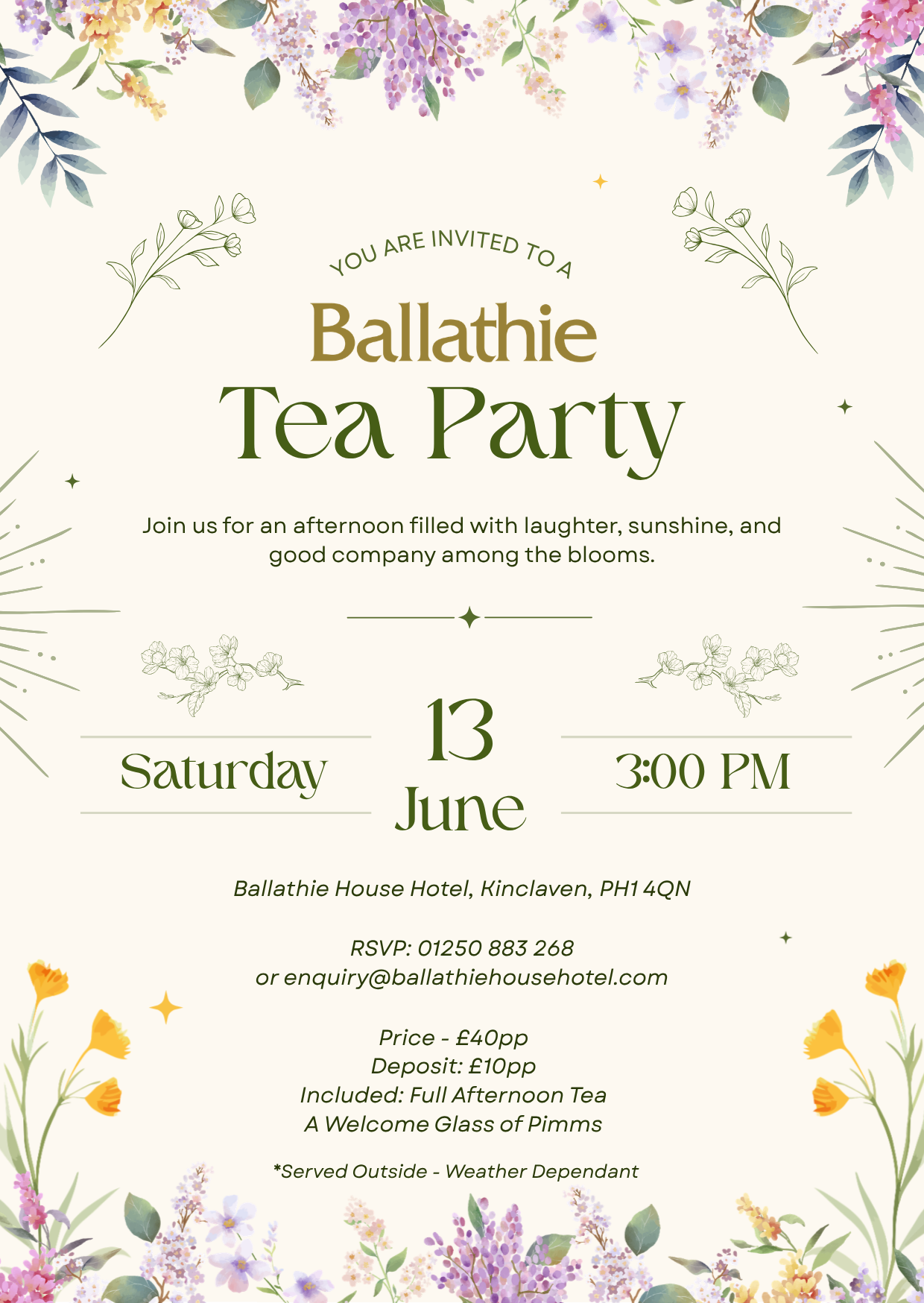 Afternoon Tea Party - 13th June 2026
