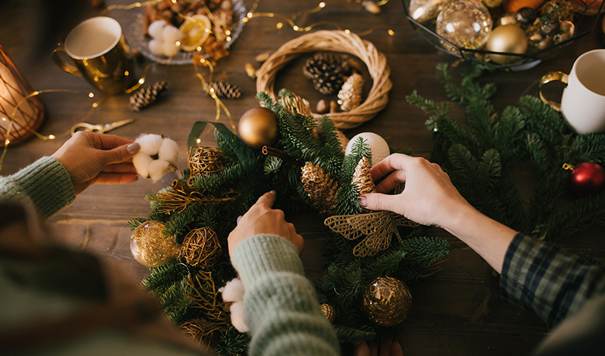 Festive Wreath Making with Just Anne Flowers