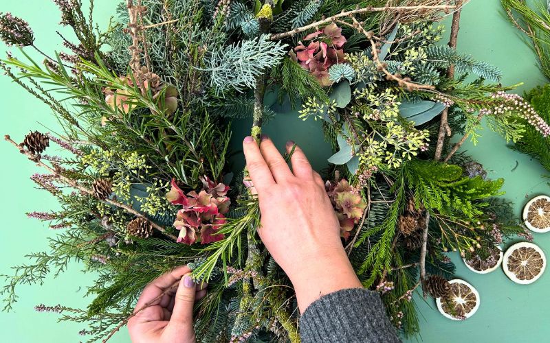 Wreath Making with Fleur Designs at Holmes Mill