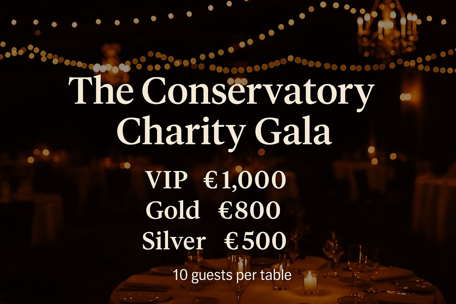 The Conservatory Charity Gala