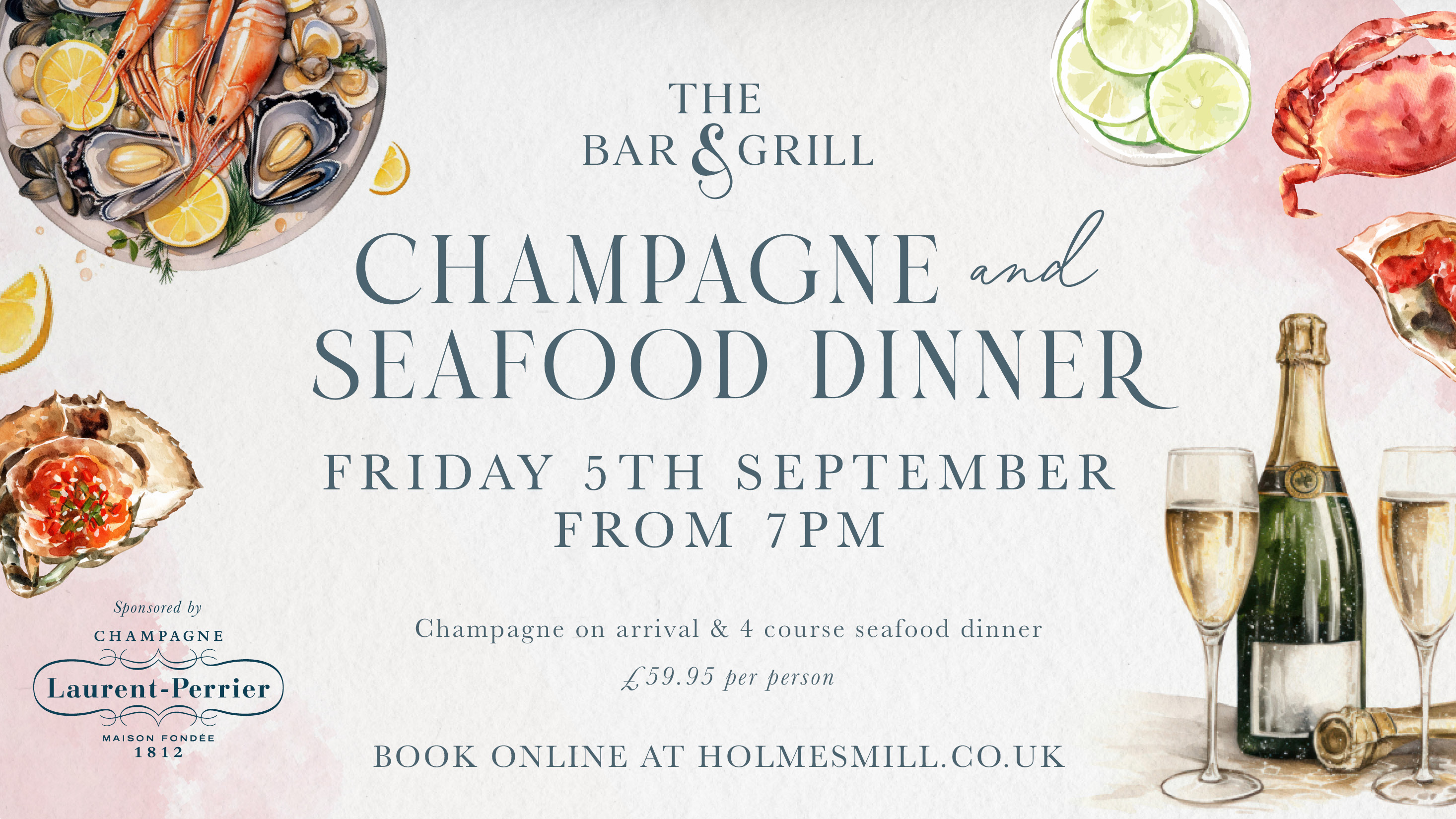 Champagne & Seafood Dinner at The Bar & Grill