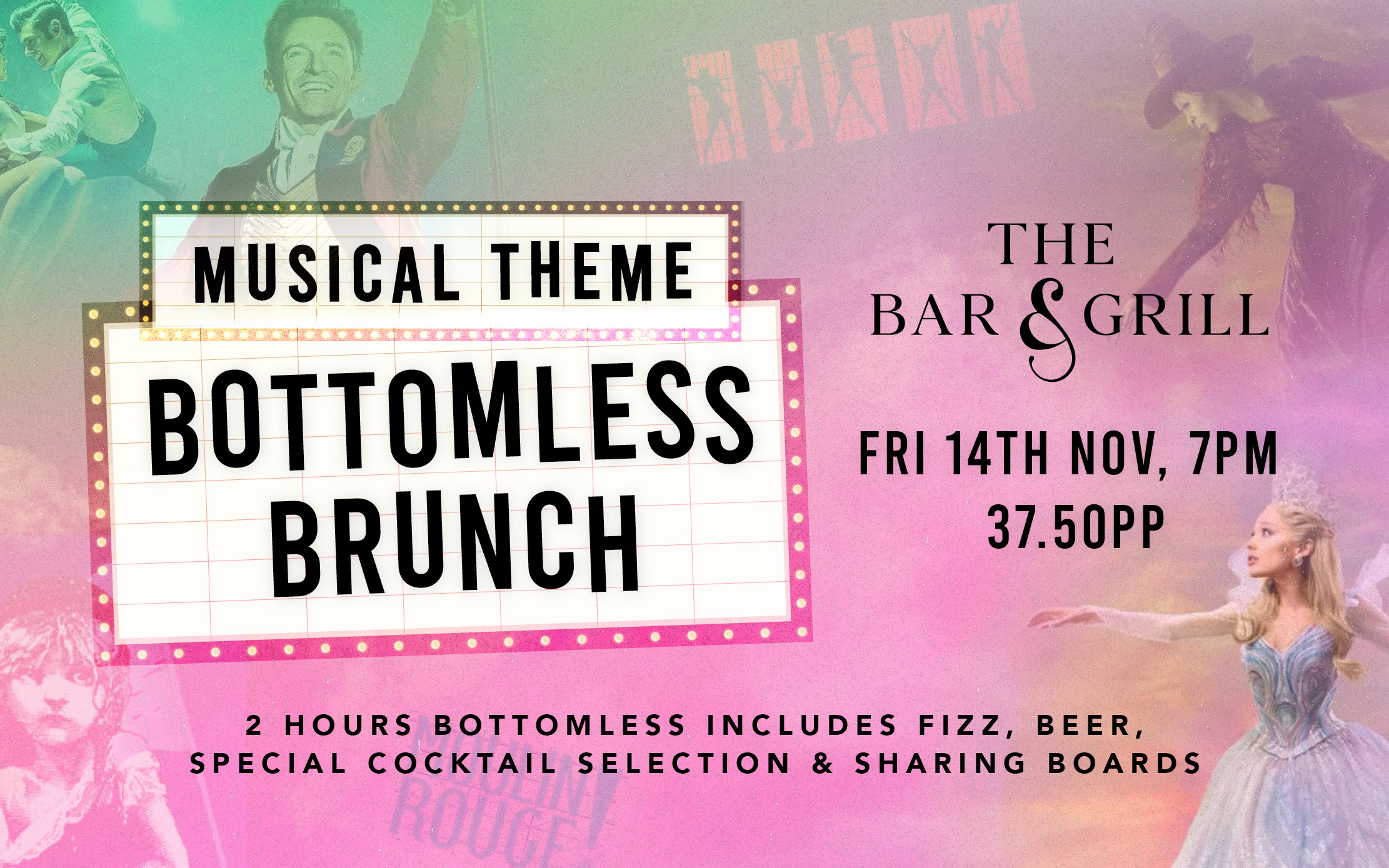 SOLD OUT Musical Themed Bottomless Brunch – Bistro, Bar & Grill