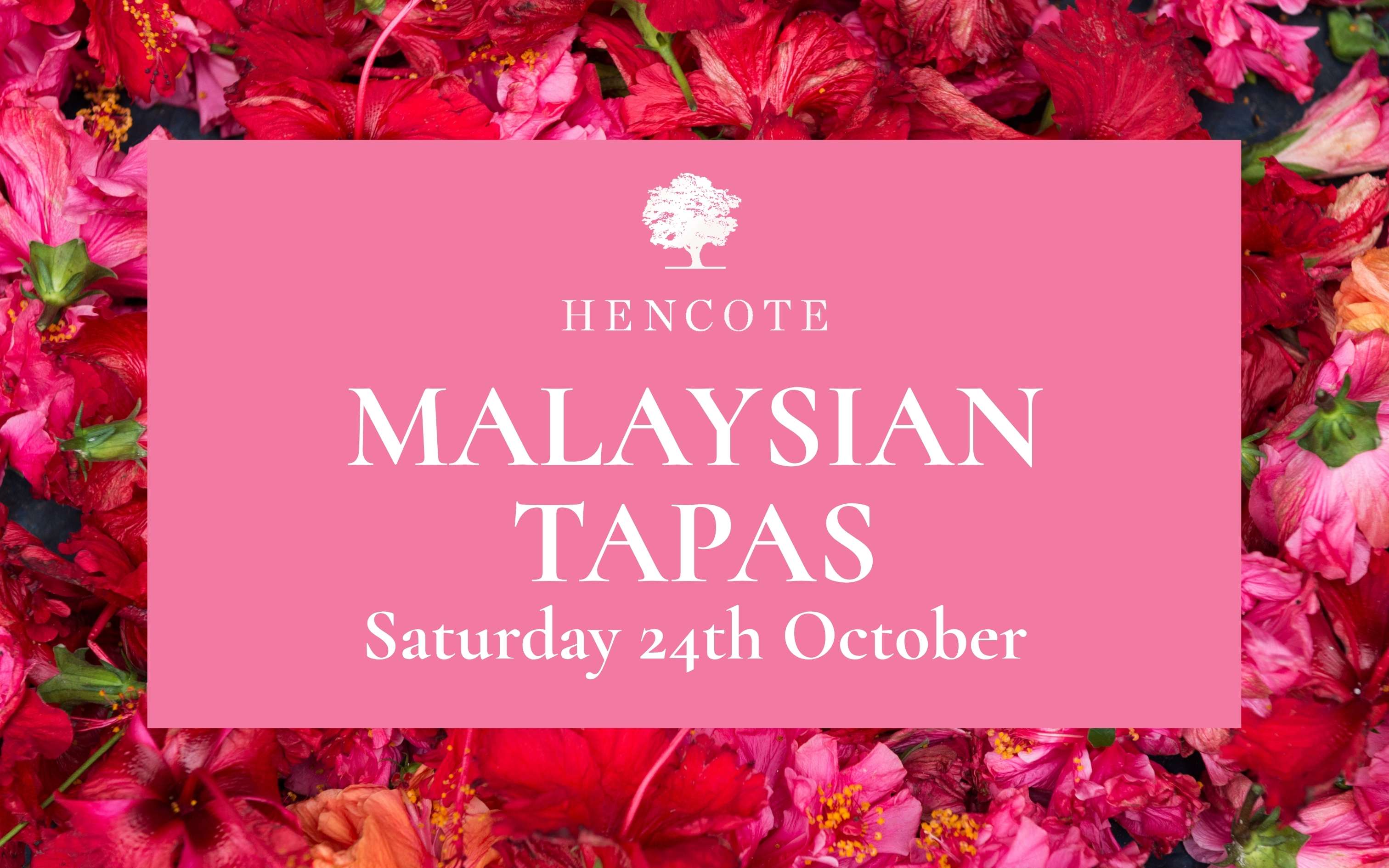 Malaysian Tapas at Hencote - Saturday 24th October