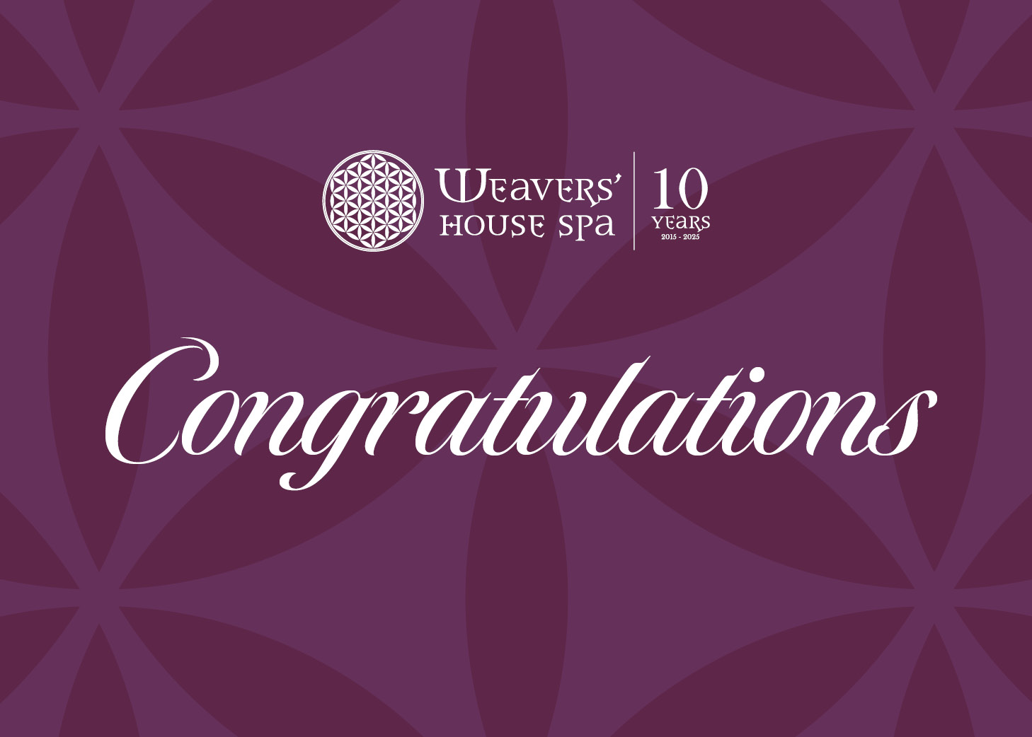 Congratulations - Weavers' House Spa Monetary Gift Voucher