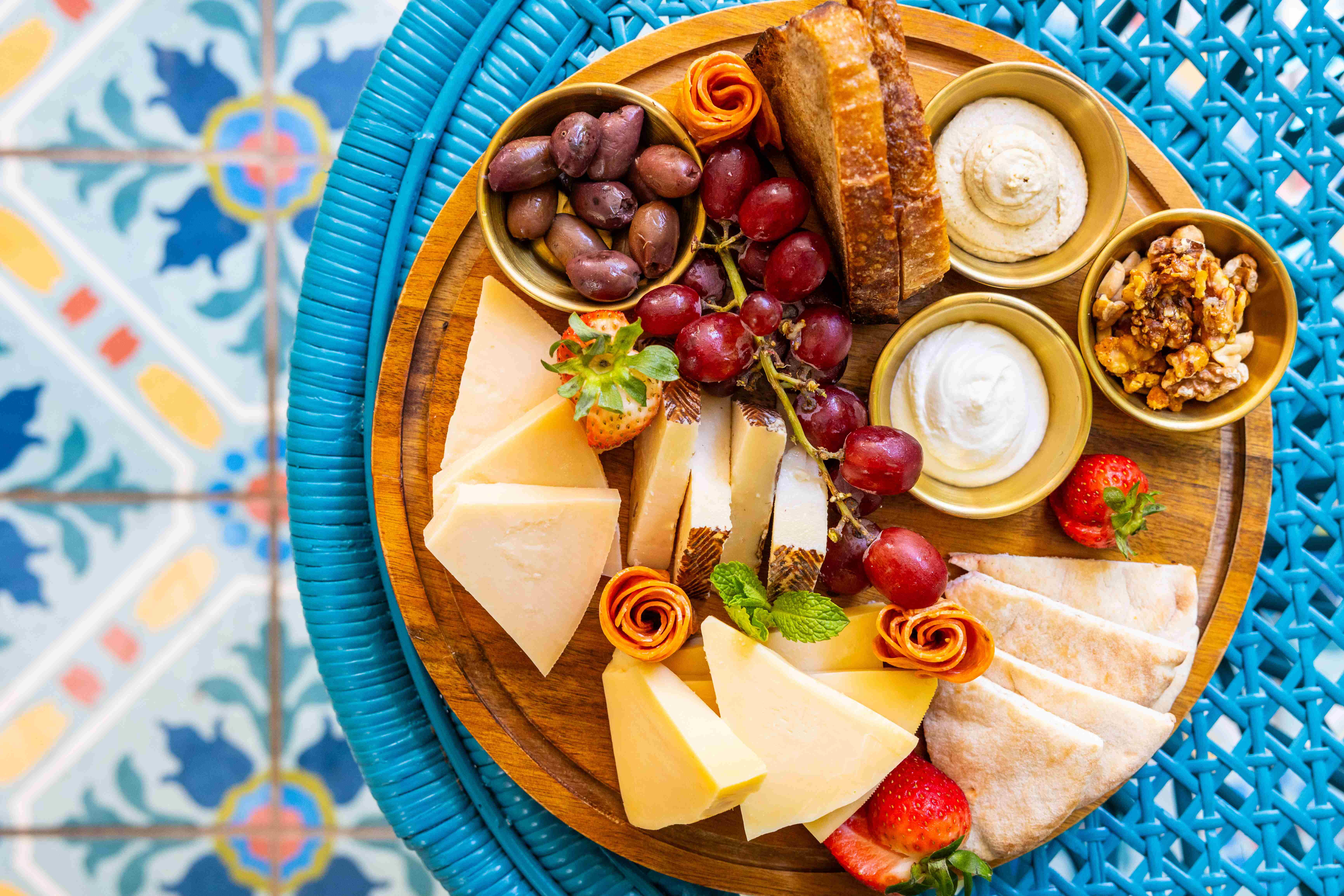 Charcuterie board in casita upon arrival