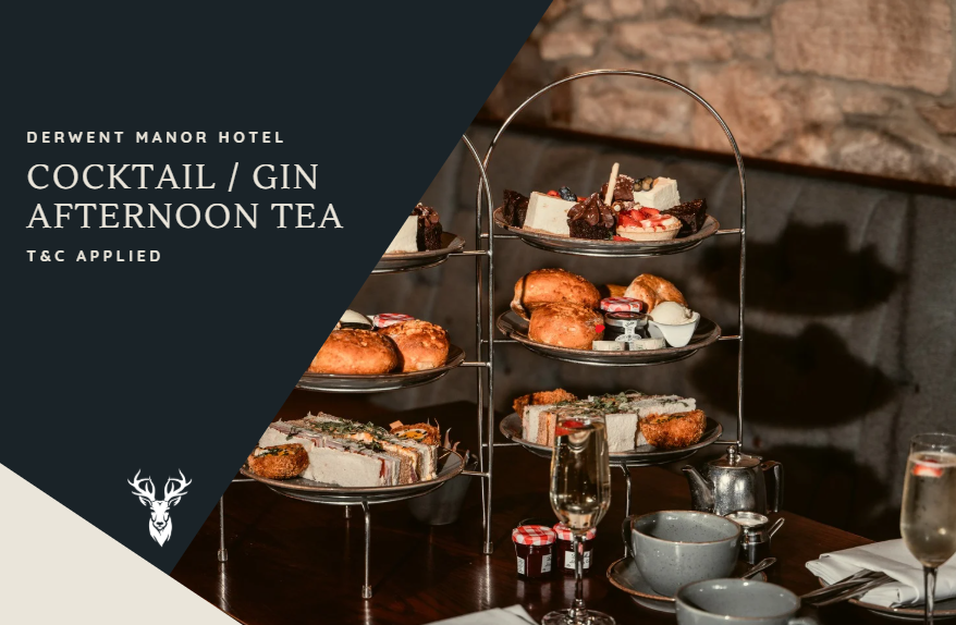 Cocktail / Gin Afternoon Tea for 2 people Voucher