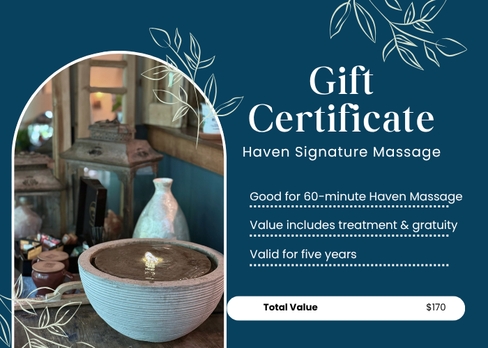Haven Signature 60 Minute Massage Gift Voucher