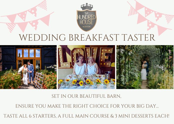 Wedding Breakfast Taster 3.30pm arrival Sunday 21st September 2025