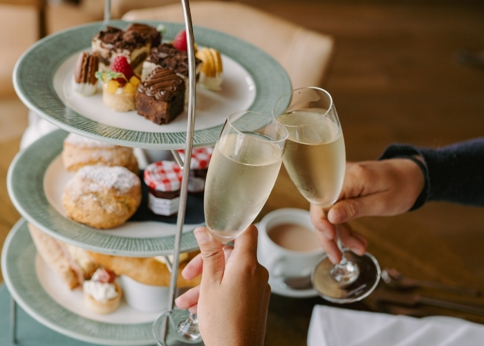 Sparkling afternoon tea for two