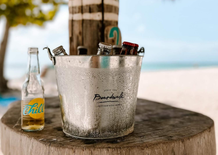 Bucket of local beers in casita upon arrival