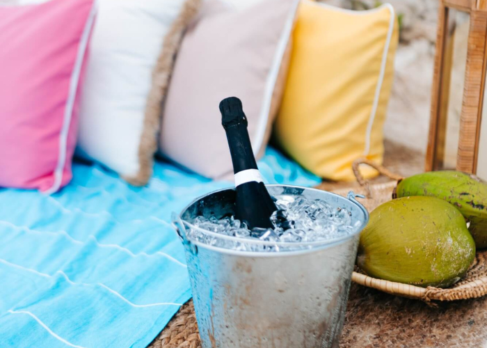 Bottle of Prosecco in casita upon arrival