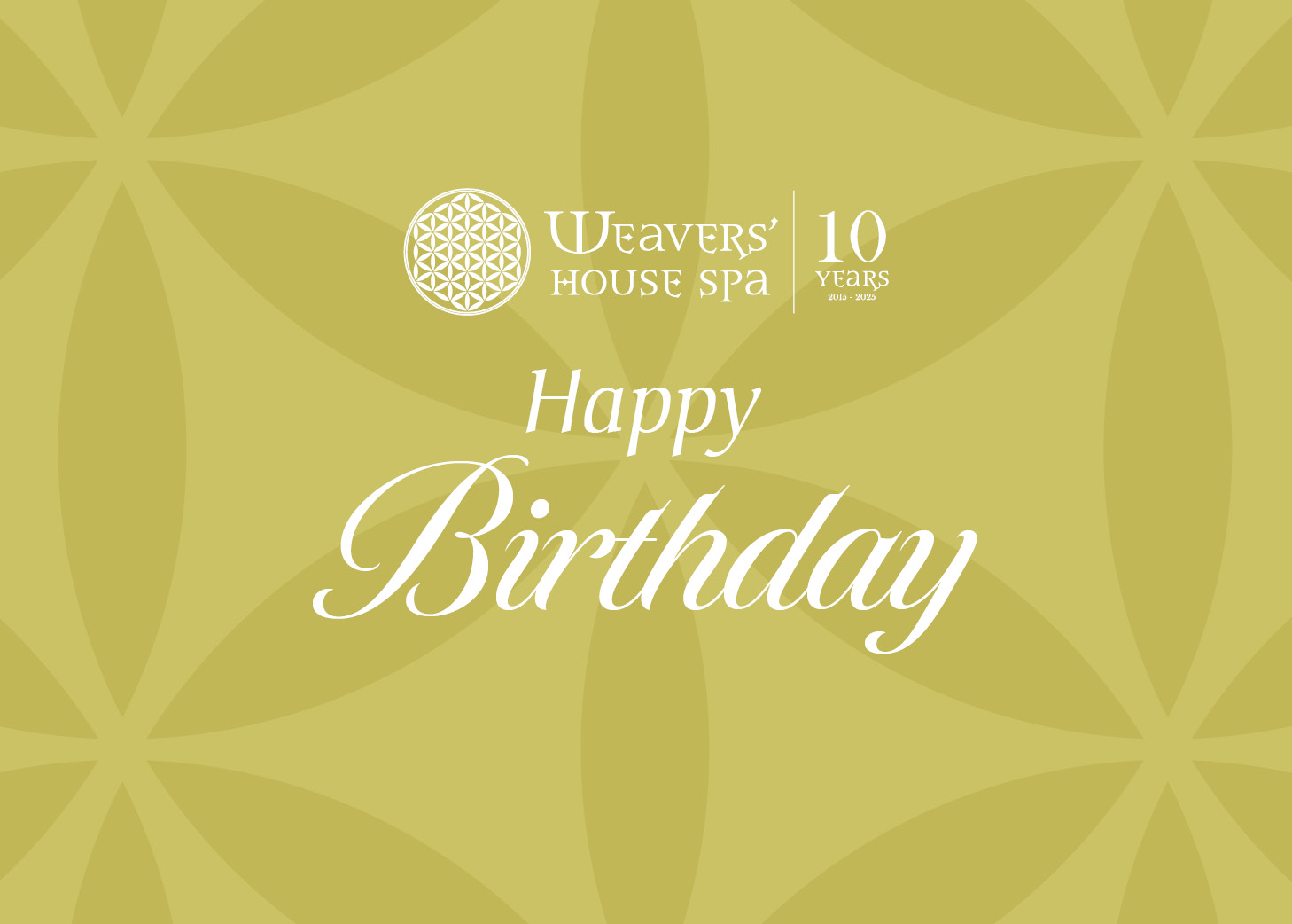 Happy Birthday - Weavers' House Spa Monetary Gift Voucher