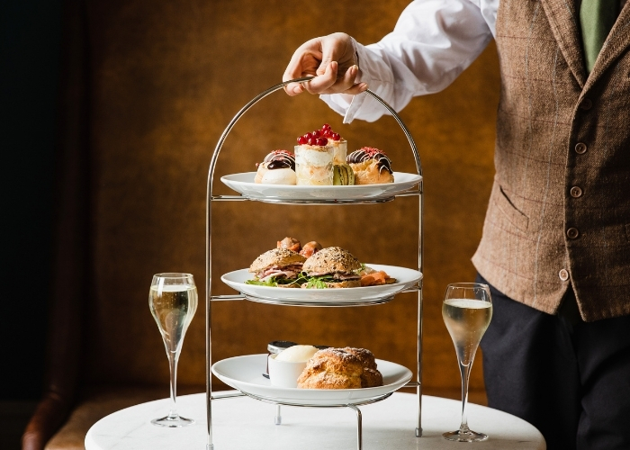 Sparkling afternoon tea for two